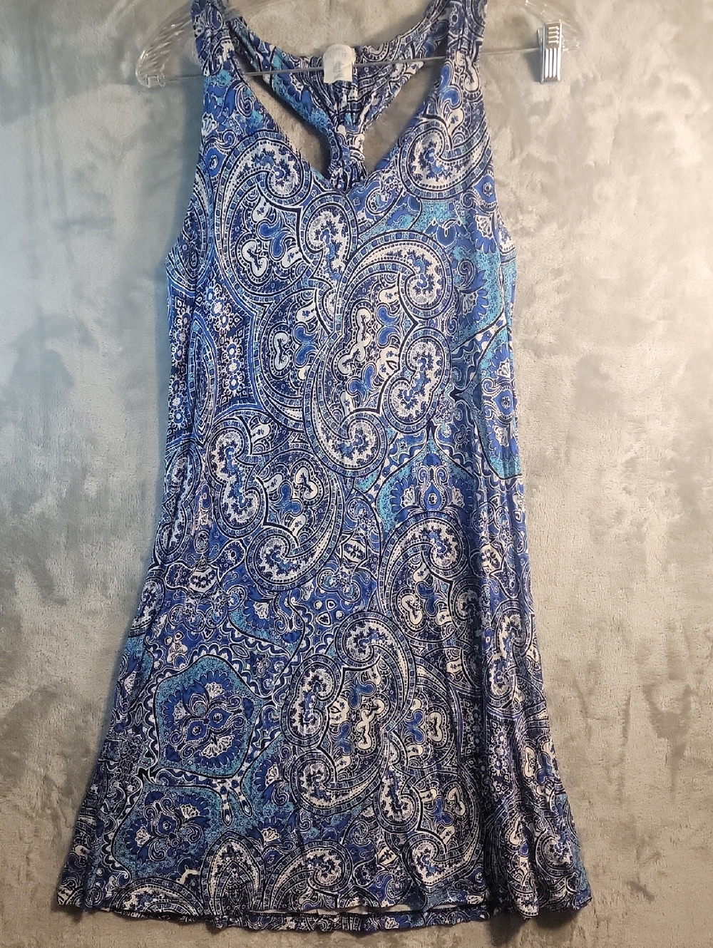 Sigrid Olsen Blue Paisley Sleeveless Dress